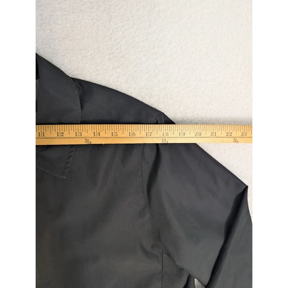 Banana Republic‎ Men's Sm Black Coat Water Resistant Trench Coat Full Zip Snap